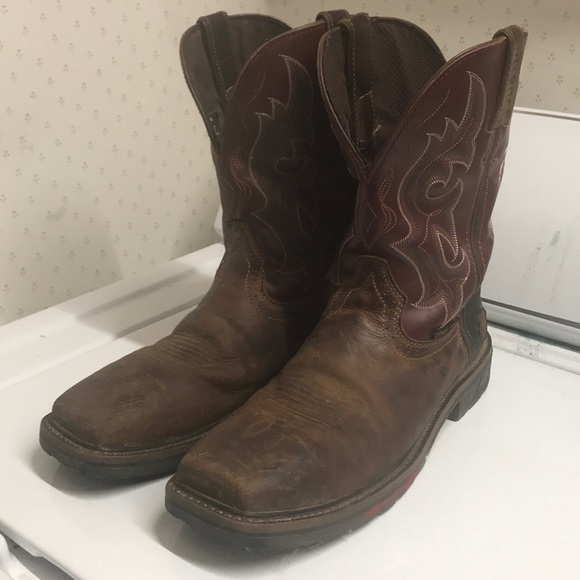 justin black work boots